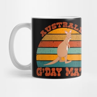 Vintage Australian Gday Mate with Kangaroo Mug